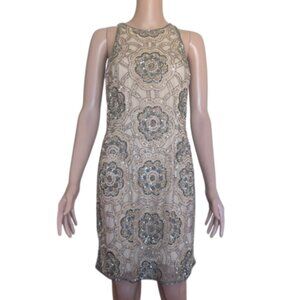 ADRIANNA PAPELL Womens Party/Cocktail Dress w/bling beading Size 6 *Worn once*